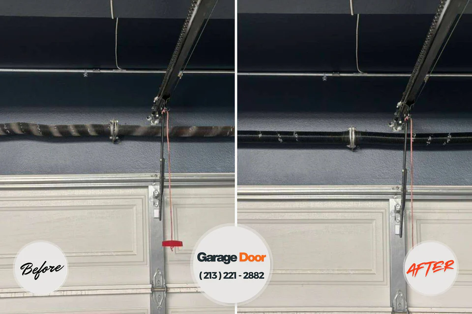 Before and after: garage door repair Falls Church, VA